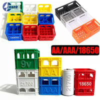 3D Printed Battery Storage Box DIY Beer Crate No. 5 Aa No. 7 Aaa 18650 Battery Stackable Storage Basket Batteries Display Case