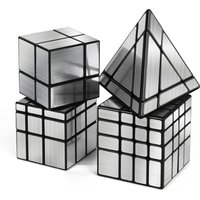 SENGSO Mirror Cube 2x2 3x3 4x4 Magic Tower High-Reflectivity Puzzle Toy - Birthday Gift for Adults & Children's Logic Training
