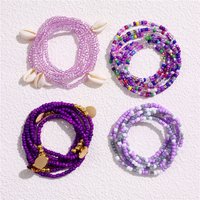 Colorful Four Sets Rice Beads Elastic Waist Chain Belly Chains for Women Bohemian Beach Style 2023 Fashion Jewelry Ancessories