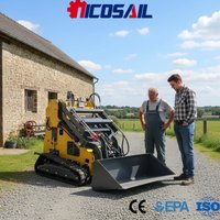 Mini Crawler Skid Steer Loader CE Certified Euro 5 Compact Structure Strong Power Flexible Operation Suitable for Farm Garden