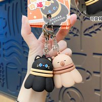 New Panda Dog Cute Animal Shaped Badminton Keychains For Women Bag Pendant Car Key Chains Jewelry Gift Decoration Accessories