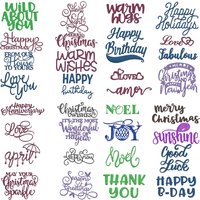 DIY cutting die for Christmas Season scrapbook album 3D greeting card decoration Creative Greetings Text 2024 Newcomer