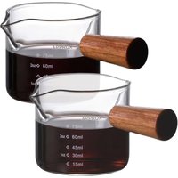 High Borosilicate Glass Measuring Cup with Graduations Barista Espresso Accessories Heat Resistant Milk Liquid Measuring Tool