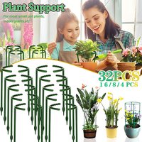4-32PCS Plastic Plant Support Pile Frame Greenhouse Arrangement Semicircle Fixed Rod Indoor Flower Plant Vine Climbing Bracket