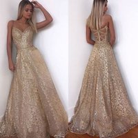 Sexy Deep V Neck Sveless Evening Gown with Suspender Strap Long Summer Dress mid Waist Zipper Closure Polyester Fabric
