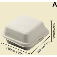 10pcs Food Containers Baking Dessert Cake Bowl Packaging Burger Snack Boxes Microwavable Home Lunchbox Disposable Bento