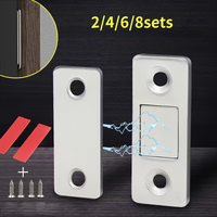2/4/6/8sets of ultra-thin cabinet door closers magnetic drawer locks suitable for cabinets and wardrobes adhesive magnets