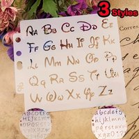 DIY Craft Alphabet Letter Stencils Template Painting Scrapbooking Embossing Stamping Album Card Decorative Embossing Paper Cards