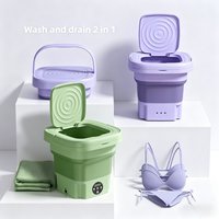 New Folding Portable Mini Washing Machine Travel Student Dorm Underwear Baby Small Laundry Washer
