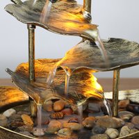 Relaxation Indoor Waterfall Fountain Tabletop Water Fountain LED Light For Home Office Room Desktop Decoration