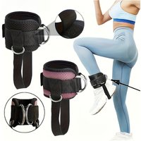 Ankle Weights with Double D-Shaped Ring Padded Cuffs Fitness Gym Leg Training Brace Support Exercise Safety Equipment