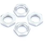 4PCS 17mm Hex Wheel Nut Adapter 1.25mm Thread for 1/8 RC Car Hobao, HPI, Redcat, Compatible with RC Model Vehicle Accessories