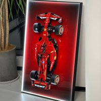 Wall Mount Display for LEGO 42207 Ferrari SF-24 F1 42171 Mercedes-AMG F1 W14 E 42206 Red Bull Racing RB20 F1--Display Wall only