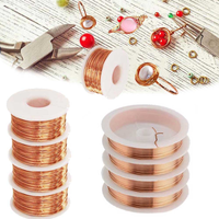 10-1m Copper Craft Strand 0.1-5mm Flexible Gauge Artisan Wire for Jewelry Creation, DIY Embellishments & Botanical Decor