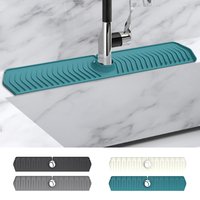 Silicone Sink Splash Guard Easy To Install Behind Faucet Protector Mat Fast Drainage for Kitchen Counter Bathroom for Faucet