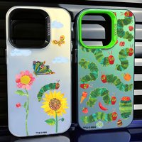 Green caterpillar Phone Case for Samsung Galaxy A37 A57 A17 A07 A16 A06 A35 A55 A25 A05S A15 A56 A54 A36 A34 A24 A26 4G 5G Cover
