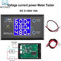 DC 0-100V 10A LCD Display Digital Voltmeter Ammeter Wattmeter Voltage Current Power Meter Volt Detector Tester 12V 24V 36V 1000W