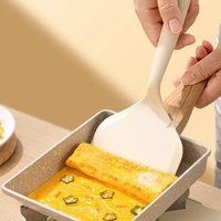 Silicone Heat-resistant Non-stick Frying Pan Kitchen Cooking Tools Household Food Grade Heat-resistant Scrape with Handle