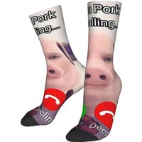 Men Women John Pork Is Calling Funny Meme Accessories Socks Sweat Absorbing Socks Fashion For Sports Wear