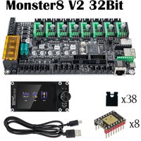 Makerbase MKS Monster8 V2 32Bit Steuerplatine mit TS35 TFT Touchscreen TMC2209 für 3D-Drucker Voron VS Spider Octopus