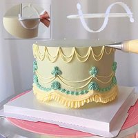 Flexible Cake Flower Edge Marker Fondant Decorating and Cream Design Aid DIY Bakeware Kitchen Tool for Cake Curved Flower