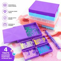 5 in 1 Diamond Painting Tray with Lid, Diamond Painting Tools,Diamond Art Bead Sorting Trays, Diamond Art Accessories