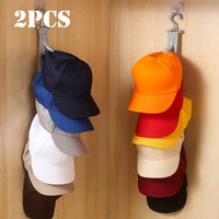 8-Shelf Wardrobe Hat Rack Hanging Rope Hat Storage Clips Hat Organizer Display for Baseball Caps for Closet Door and Bedroom