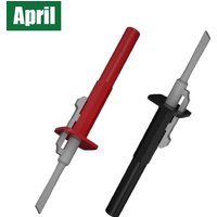 2pcs Test Hook Clip Insulated Non-destructive puncture probe Built-in spring compatible with 4mm Banana connector test tool