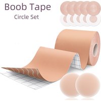 Boob Tape Breast Lift Tape for Large Breasts with 2 Pcs Nipple Covers Invisible Boobtape for A-G Cup Beige
