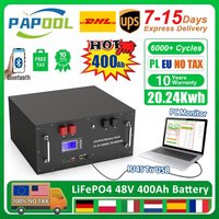 LiFePO4 48V 400Ah Battery 20Kwh 6000+ Cycles Solar Energy Storage 16S BMS 51.2V 100Ah 150Ah 200Ah 300Ah Lithium Battery EU STOCK