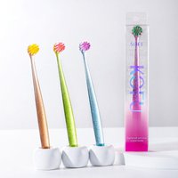 1PC New Small Round Head Soft Bristled Toothbrush Advanced Crystal Handle Adult Household Cleaning Toothbrush Individual Packing