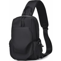 Men's Sports Chest Bag Waterproof Wear-resistant Multi-compartment Shoulder Crossbody Bag Outdoor Sports Travel Messenger Bag