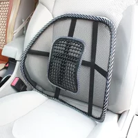 Car Lumbar Support Pillow Breathable Heat Relief Summer Massage Seat Cushion Back Office Waist Support Net Cloth Backrest