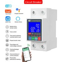 63A WiFi Smart Circuit Breaker Voltage Relay 230V Smart Life App Control Auto-Reclosing Protector Work With Tuya Alexa Google