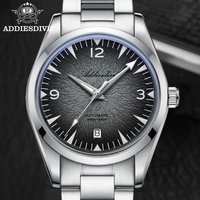 ADDIESDIVE NEW Gradient Gray Automatic Mechanical Watches Waterproof 100m Super Luminous Bubble Mirror Glass Dress Watch AD2508