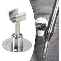 Shower Head Bracket Wall Mounted Adjustable Stainless Steel Waterproof Rustproof No Drill Bathroom Shower Holder Shower Head