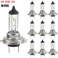 10PCS Halogen Headlight Bulb Super Warm White Light H7 55W 12V Bulb Headlight Halogen Lamp Car HeadLight Replacement Bulb
