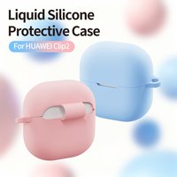 Case For Huawei FreeClip2 Cases Bluetooth wireless Earphone shell For HUAWEI FreeClip 2 Silicone Anti-fall Cover With Carabiner