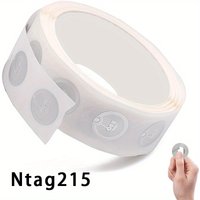 NTAG215 NFC Tags Stickers Original Chip Rewritable 504Bytes Memory Transparent RFID Labels Adhesive Tags