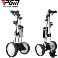 High Quality QC001 PGM Golf Trolley With Brake Ball Push Pull Alloy Portable Foldable Trolley Accessories