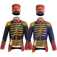 Adult Halloween Nutcrackers Costume Drum Trumpet Team Royal Honor Guard Party Uniform Outfit Tassel Circus Ringmaster Jacket Top