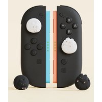 GeekShare Joystick Caps Compatible with Switch 2 - Silicone Analog Cover Thumbstick Grips , Black & White Kittens