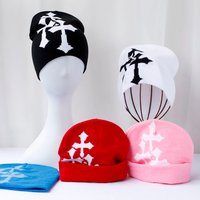 New Cartoon cross Beanies Hat Men Winter Autunm Warm Knitted Bonnet Cap Soft Wool Skullies Beanies Caps Boys Gifts