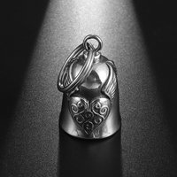 Retro Guardian Angel Wings Heart Motorcycle Bell Keychain Riding Amulet Punk Jewelry Accessories Unisex
