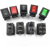 100-10000Pcs KCD1 Rocker Switch 6A 250V 10A 125V AC 2 3 Position ON OFF ON Pin Waterproof LED Illuminated Mini Boat Car Switches