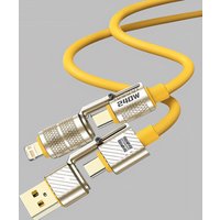 1PC 2PCS USB-A USB-C 4IN1 Fast Charger Cable for iPhone Usb Type C Fast charge For iPhone Xiaomi PD 2-in-2 data cable USB-L port