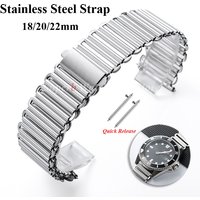 18mm 20mm 22mm Quick Release High Quality Stainless Steel Watch Strap Metal Bonklip Watch Band Universal Watch Accessories