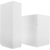 4 Pcs Foam Block Handmade Large Polystyrene Craft Blocks Diy Sculpture Accessory White Foam Cubes For Party School Projects