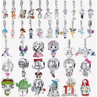 925 Sterling Silver Career Cartoon Boy Girl Dangle Charms Fit Original Bracelet Beads Cute Jewelry DIY Girl Gift plata de ley