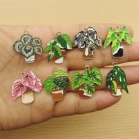 10pcs Flower Charm for Jewelry Making Diy Accessories Earring Bracelet Keychain Pendant Craft Supplies Alloy Metal Gold Plated